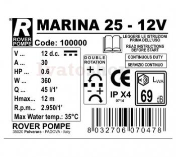 Borszivattyú Rover Marina 25 - 12V 2.Kép