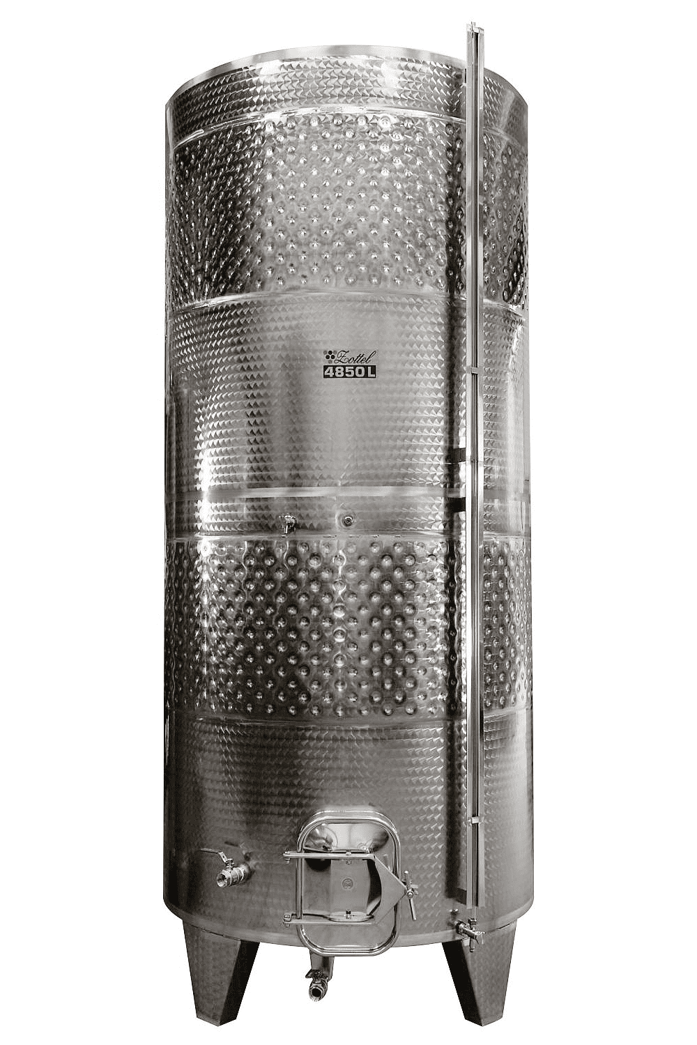 Erjesztő-áztató tartály dupla hűtőköpennyel INOX 2450L