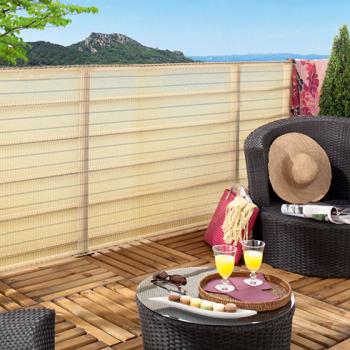 HAVANA szőtt árnyékoló fém fűzőlyukakkal 1x5m homok 2.Kép