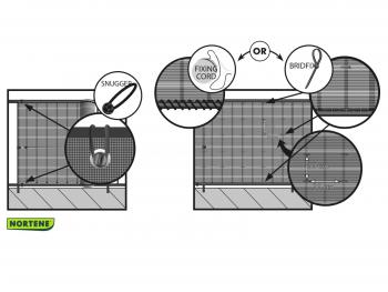 HAVANA szőtt árnyékoló fém fűzőlyukakkal 1x5m homok 3.Kép