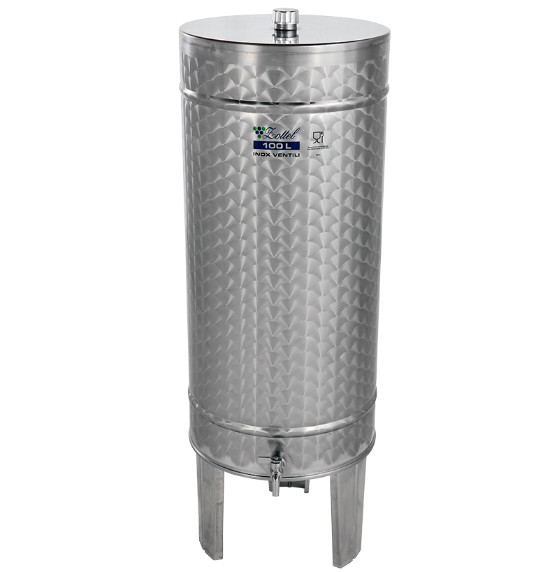 INOX pálinkás tartály 150 l álló