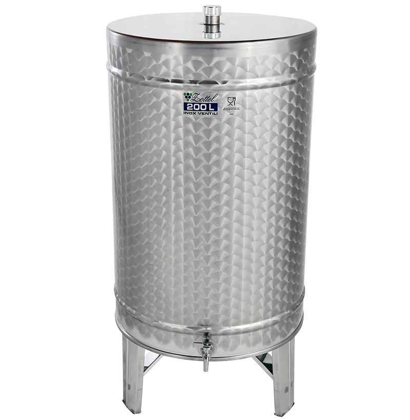 INOX pálinkás tartály 200 l álló