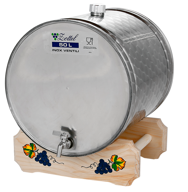 INOX pálinkás tartály 50 literes fekvő