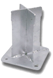 BASFIX FLOOR fém rögzítő talp 10x10x12,5cm szürke